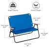 Double Folding Camping Chair, Loveseat for 2 Adults, Portable Camping Couch with Wood Armrest & Cupholders, for Backpacking, Beach, Sports Travel - 3 of 4