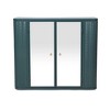 JUJABU Army Green Wall-Mounted Metal Frame Bathroom Cabinet Mirror with 2 Mirrored Doors and Open Shelf for Storage - 2 of 4