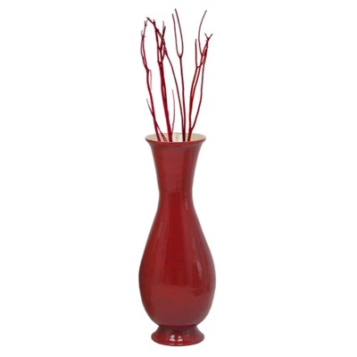 Uniquewise Tall Modern Decorative Floor Vase: Handmade, Natural Bamboo Finish, Contemporary Home Décor, Handcrafted Bamboo