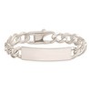 Black Bow Jewelry Men's 10mm Sterling Silver Figaro I.D. Bracelet - 3 of 4