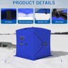 COZONY Pop Up Ice Fishing Tent, Insulated Portable Hub Shelter Windproof Warm Shanty for 1-8 Person - 2 of 4