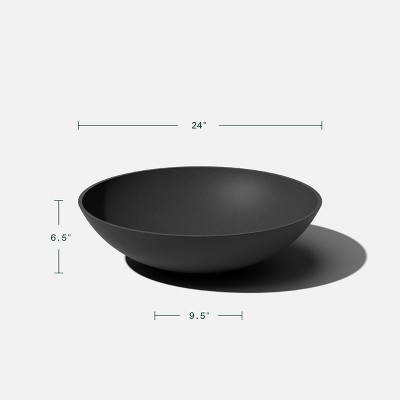 Veradek Lane Extra Large Black Plastic Round Bowl Planter (2-Pack)