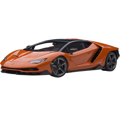 Lamborghini Centenario Arancio Argos / Pearl Orange with Carbon Top 1/18 Model Car by Autoart