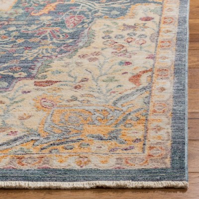 Handmade Blue Viscose 6' x 9' Area Rug