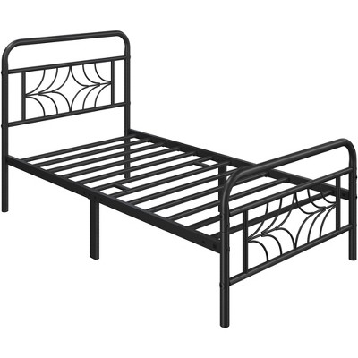 Yaheetech Twin Xl Size Modern Metal Platform Bed With Headboard, Black ...