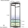 Corner Coat Rack with Shoe Bench Entryway and 6 Double Hooks, Corner Hall Tree - Corner Clothes Rack with Storage Corner Tree - 3 of 4