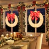 Tangkula 48 Inch Lighted Christmas Mesh Wreath Pre-Lit Festive Wreath w/ 200 LED Bulbs - 4 of 4