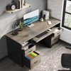 Bestier 59” Computer Desk with 4 Drawers, Office Executive Desk with File Drawer, Keyboard Tray for Home Office - 3 of 4