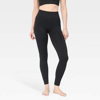 Hanes Ecosmart Women's High-waist Slim Straight Cotton Blend Shaping  Leggings - Black S : Target