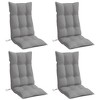 vidaXL Highback Chair Cushions 4 pcs Gray Oxford Fabric - 3 of 4