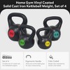 BalanceFrom Fitness Home and Gym Personal Workout Vinyl Coated Solid Cast Iron Kettlebell Weight Set with 5, 10, 15, and 20 Pound Color Coded Weights - 3 of 4