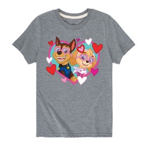 Boys' - Paw Patrol - Chase Sky Hearts Short Sleeve Graphic T-Shirt - 1 of 4