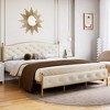 Whizmax King/Queen/Full Size Bed Frame Upholstered Platform Bed with Velvet and Button Tufted Headboard, Easy Assembly, No Box Spring Needed - 3 of 4