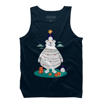 Men's Design By Humans Christmas in Arctic By StevenToang Tank Top