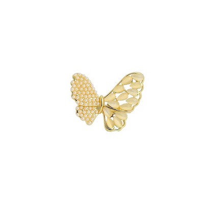SOHI Women's Daisy White The Butterfly Dreams Statement Ring