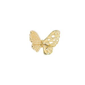 SOHI Women's Daisy White The Butterfly Dreams Statement Ring - 1 of 4