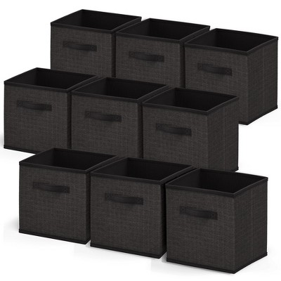 Nestl Foldable Cube Storage Bins, Fabric Storage Bins with Handles, Cubby Organizers Bins