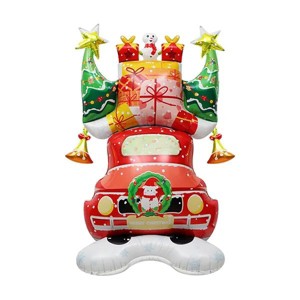 Large 49 Inch Christmas Aluminum Foil Balloon for Holiday Party Decor, Dinosaur Elk and Christmas Tree Designs - 1 of 3