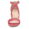 Allegra K Women's Open Toe Crisscross Buckle Ankle Strap Block Heel Sandals - 2 of 4