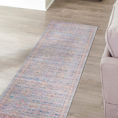 Unique Loom Nostalgia Bliss Border Washable Indoor Flatweave Woven Area Rug