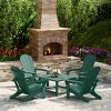 WestinTrends Malibu 5-Piece HDPE Adirondack Chair Outdoor Patio Square Table Conversation Set - 2 of 4