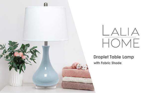 Droplet Table Lamp with Fabric Shade - Lalia Home, 2 of 12, play video