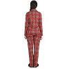 Memoi 2 Piece Women's Plaid Cotton-Blend Notch-Collar Button-Down Pajama Set In a Bag - 3 of 4