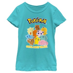 Girl's Pokemon Gotta Catch 'Em All Group T-Shirt - 1 of 4