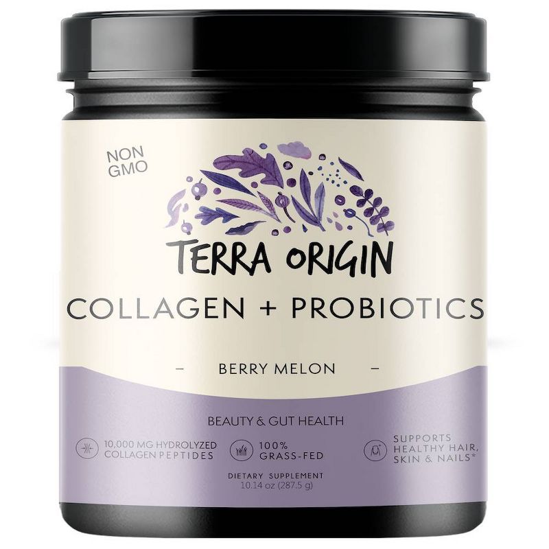 Terra Origin Collagen + Probiotics - Berry Melon - 10.14oz, 1 of 6