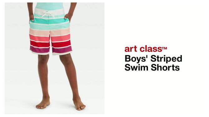 Boys' Striped Swim Shorts - art class™, 2 of 5, play video