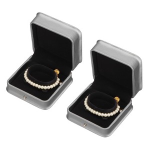 PU Leather Bracelet Boxes, leather Bangle Box Jewelry Gifts Boxes Storage Case Organizer Holder for Wedding Ceremony - 1 of 4