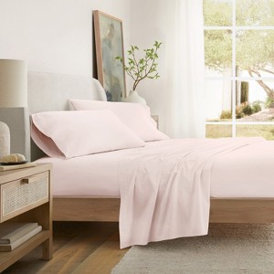 100% 4PC Cotton Sheet Set, Brushed & Pre-Washed Bedding for Softness & Comfort – Becky Cameron - 1 of 4