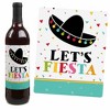 Big Dot of Happiness Let's Fiesta - Fiesta Party Decorations for Women and Men - Wine Bottle Label Stickers - Set of 4 - 4 of 4