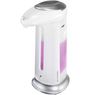 Bell + Howell Sonic Soap Automatic Soap and Sanitizer Dispenser, Touch-Free, Motion-Activated, 9.46 fl oz Capacity, White