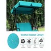 55.5"2 Person Weather Resistant Canopy Swing for Porch Garden Backyard Lawn,Blue - 4 of 4