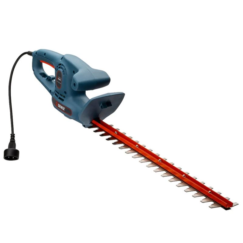 SENIX HTE3.8-L 21" 120V 3.8 Amp Corded Electric Hedge Trimmer with Dual Action Blades, 3/4-Inch Cutting Capacity, and Blade Cover, Blue, 1 of 7