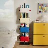 Vynxaria Box Bookshelf (Black & Red): Compact Corner Shelf, Multifunctional Bedside/Living Room Storage Rack - 3 of 4