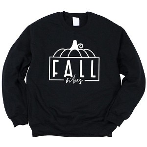 Simply Sage Market Women's Graphic Sweatshirt Fall Vibes Pumpkin - 1 of 2