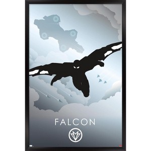 Trends International Marvel Heroic Silhouette - Falcon Framed Wall Poster Prints - 1 of 4