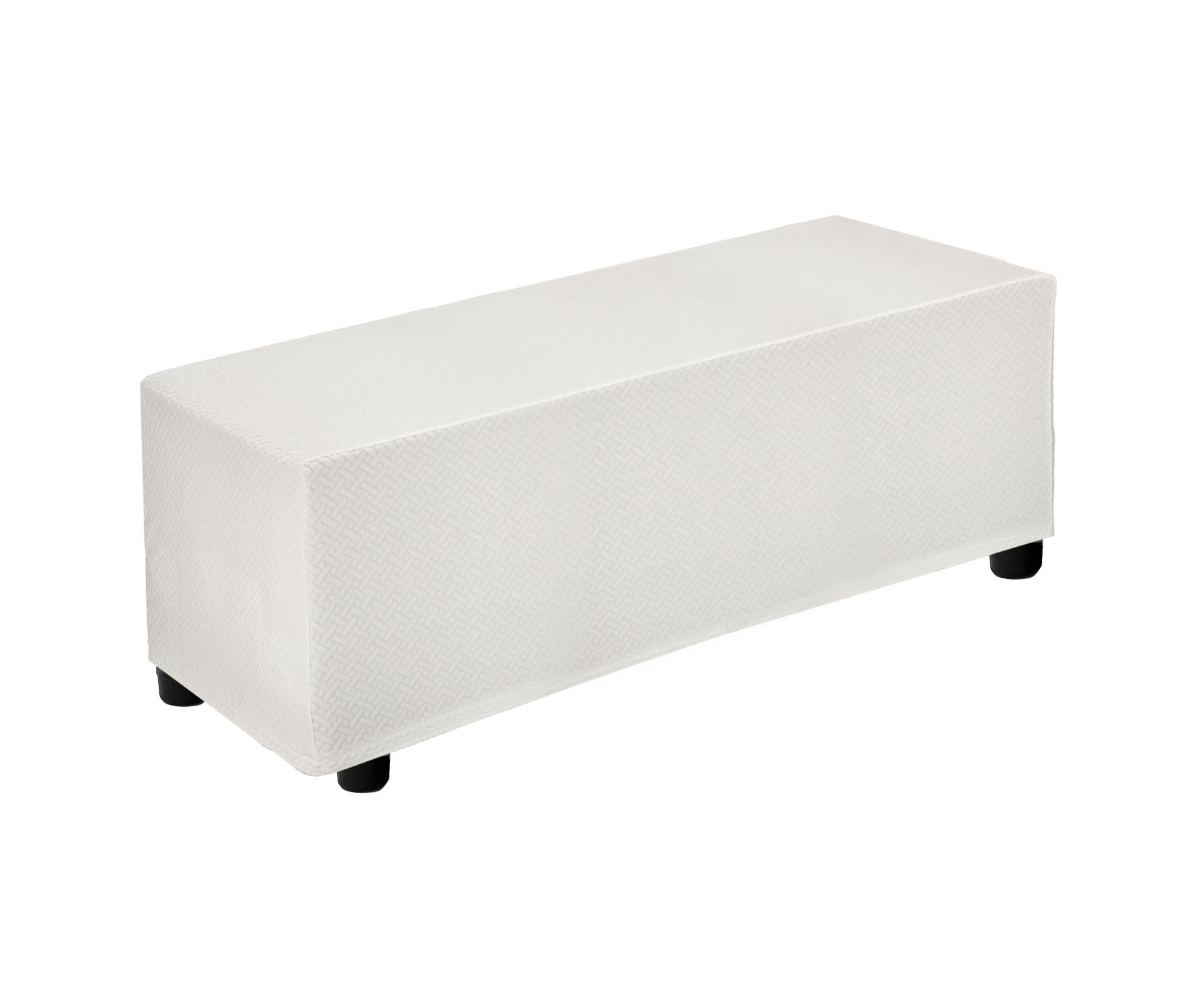 Unique Bargains Living Room Twill Stretch Protective Rectangle Silpcover 51"-63" White