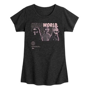 Girls' - Barbie - Hello World Fitted Short Sleeve Graphic T-Shirt - 1 of 4
