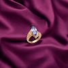 Slickblue Rose Gold Brass Ring with Light Amethyst CZ, IP Plating - Beautiful Solitaire Marquise Ring, Size 5-10 - 2 of 4