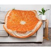 Toynk Orange Slice Round Fleece Throw Blanket | 60 Inches - 4 of 4