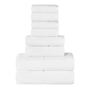 Ribbed Cotton Highly Absorbent Medium Weight 12 Piece Assorted Towel Set by Blue Nile Mills - 1 of 4