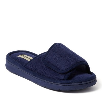 Dearfoams Women's Mickey Terry Adjustable Shower Slide House Slipper