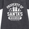 - Instant Message - Property Of Santas Workshop Christmas Graphic Short Sleeve Fleece Dress - 2 of 4