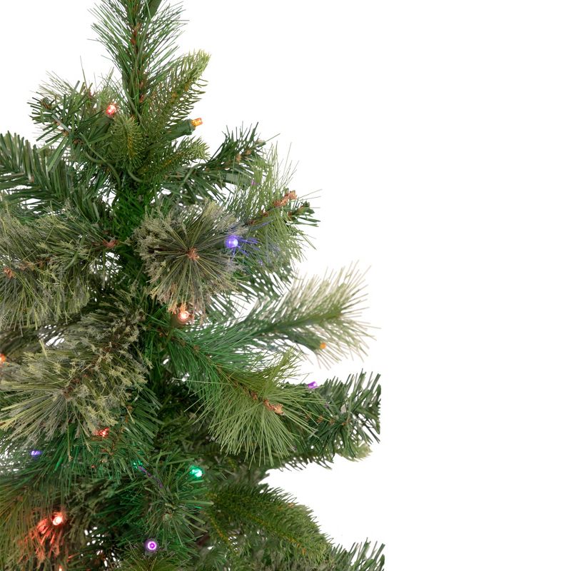 Northlight 3' Pre-Lit Kingston Cashmere Pine Full Artificial Christmas Tree, Multi LED Lights, 6 of 9