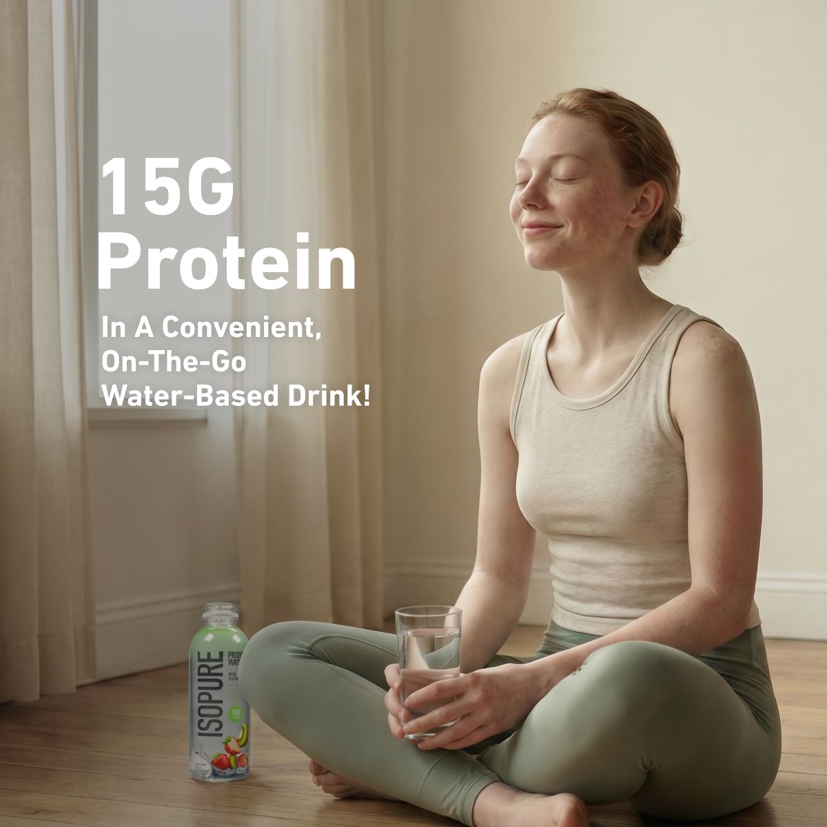 Isopure Strawberry Kiwi 15g Clear Protein Water with Electrolytes - 20 fl oz: Non-Caffeinated - thumbnail 4