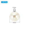 Unique Bargains Plastic Bulk Elegant DIY Crafts Jewelry Making Pearl Pendant 100 Pcs - 2 of 4