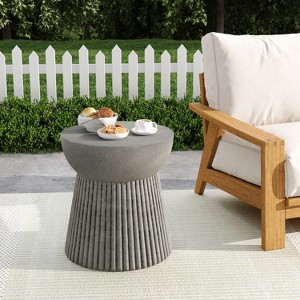Christopher Knight Home Selena Outdoor Contemporary Lightweight Concrete Side Table - 1 of 4